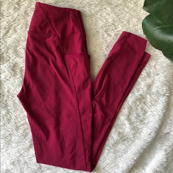 Gymshark Beet Aspire Leggings Small Pockets - Picture 1 of 7
